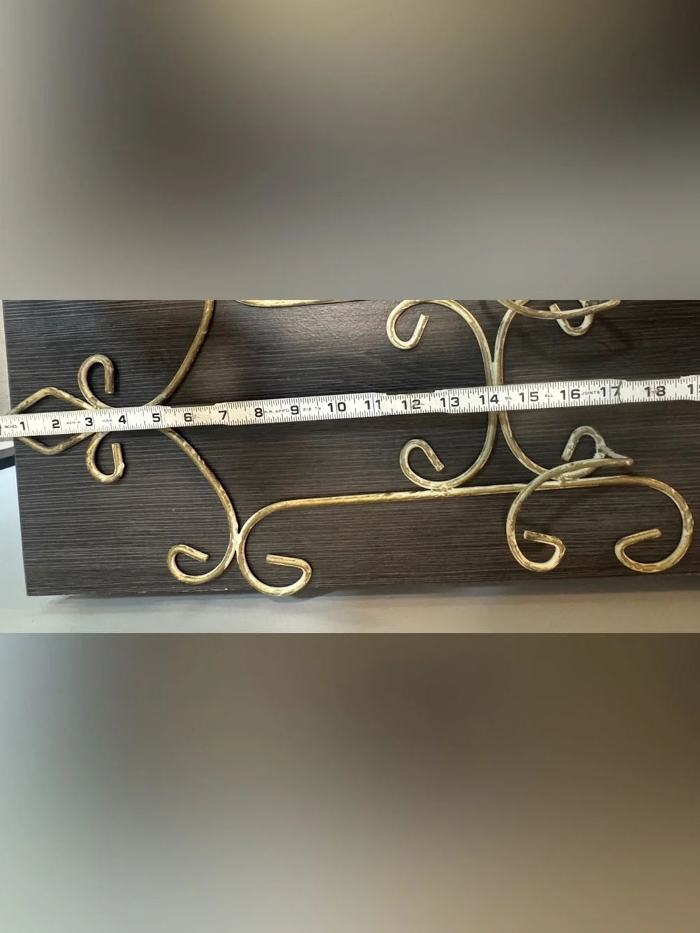 Rustic Decorative Wrought Iron Wallhanging Plate Display- Elegant Scroll Design